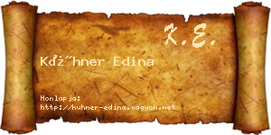 Kühner Edina névjegykártya