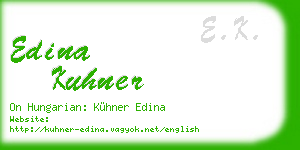 edina kuhner business card